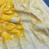 Yellow Banarasi Silk Saree