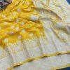 Yellow Banarasi Silk Saree