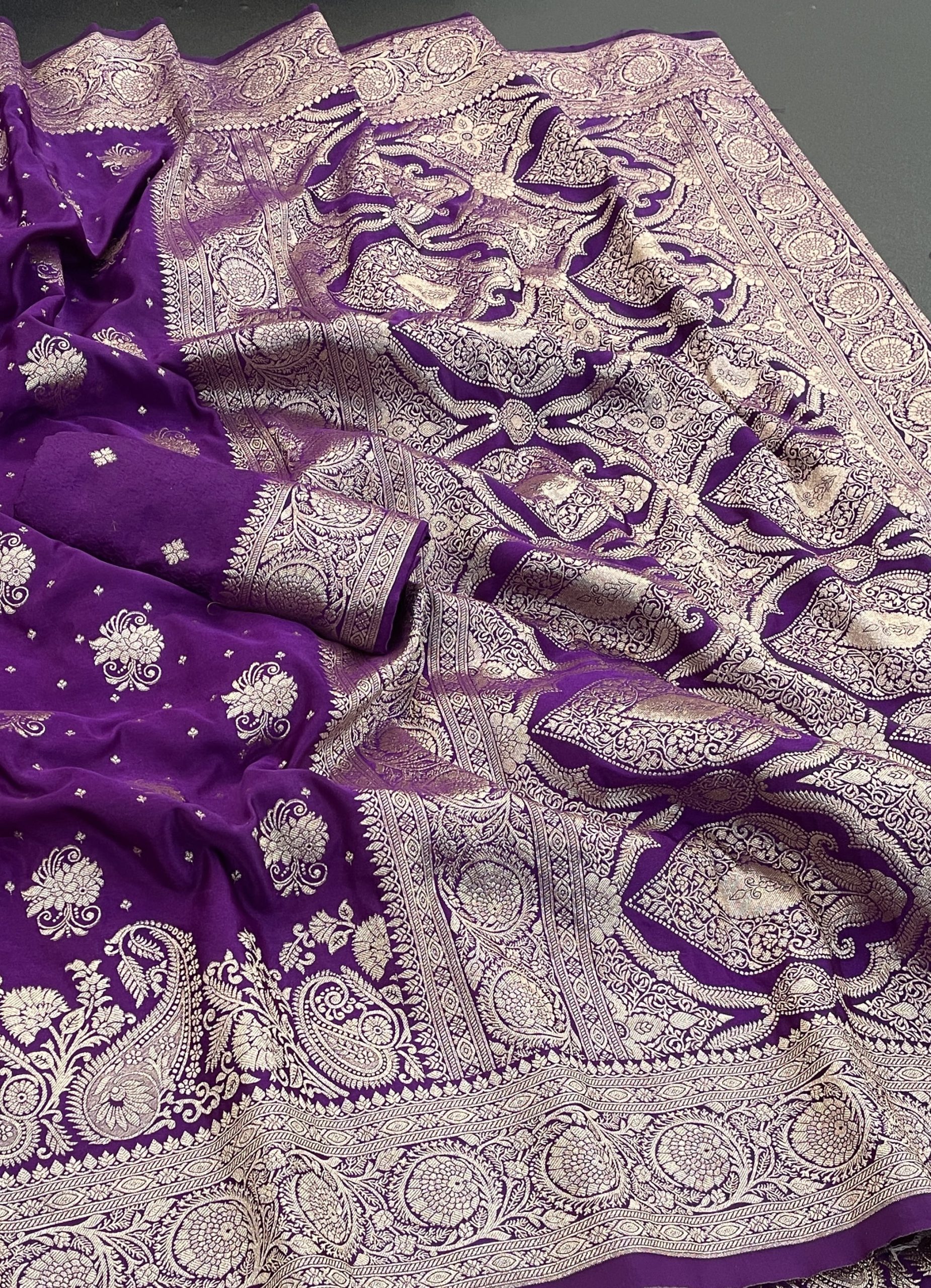 Bottle Green Banarasi Silk Saree