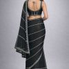 Black Elegant Saree with Golden Stone Work