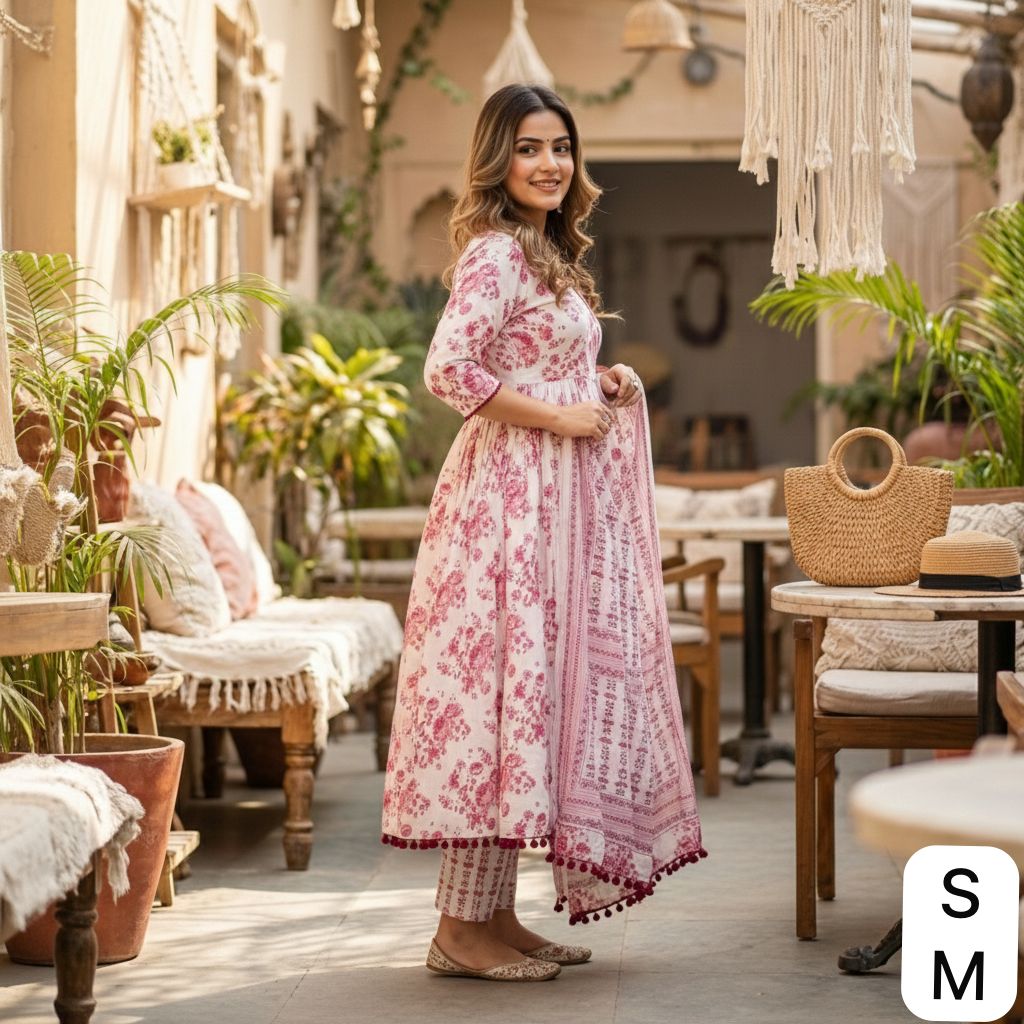 Anarkali gown pent with Dupptta