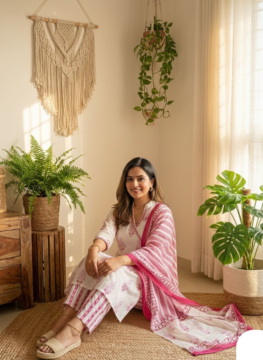 Designer Fine Cotton Suit set