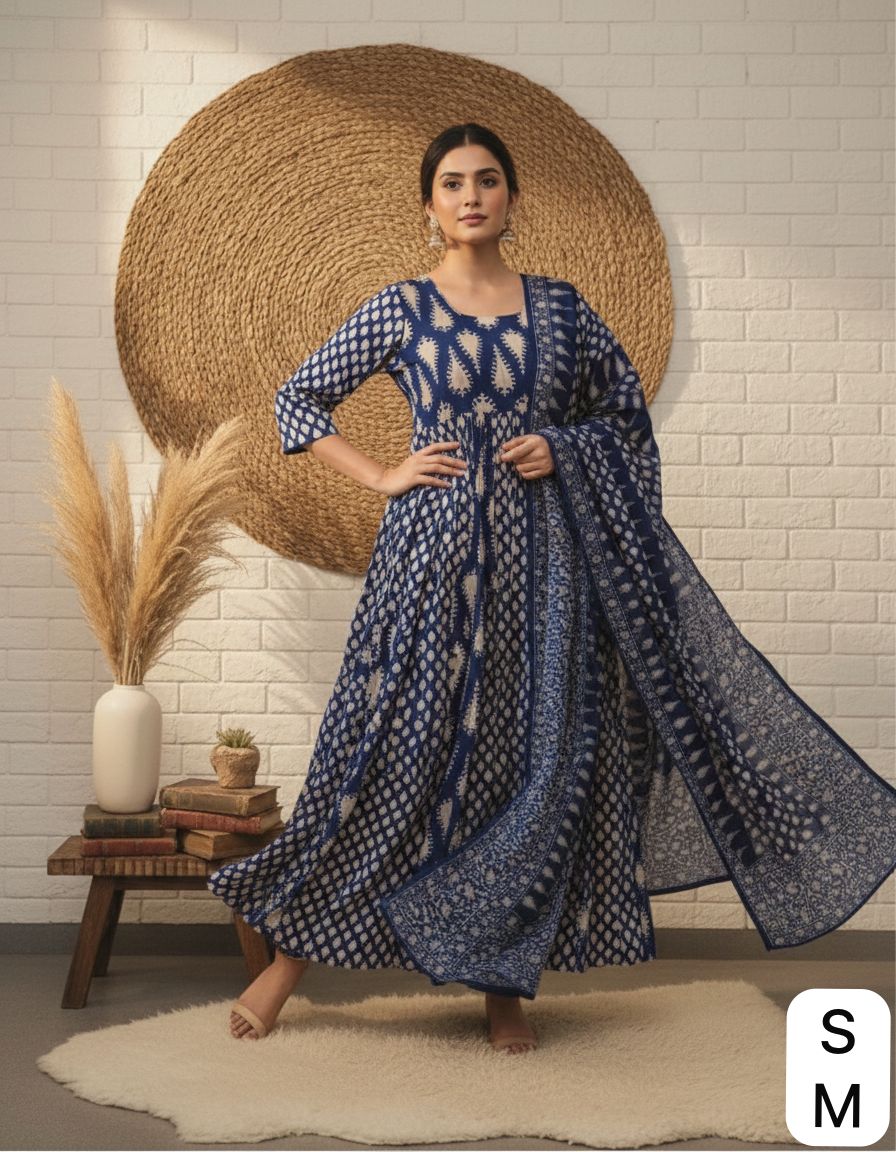 New Anarkali Heavy Cool Cotton Set