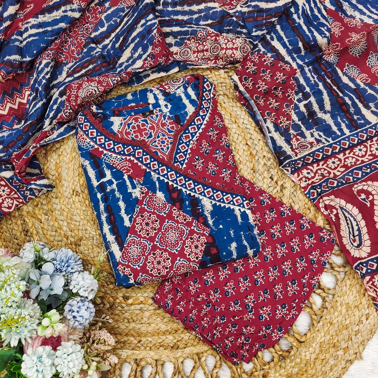 Designer Fine Cotton Suit set