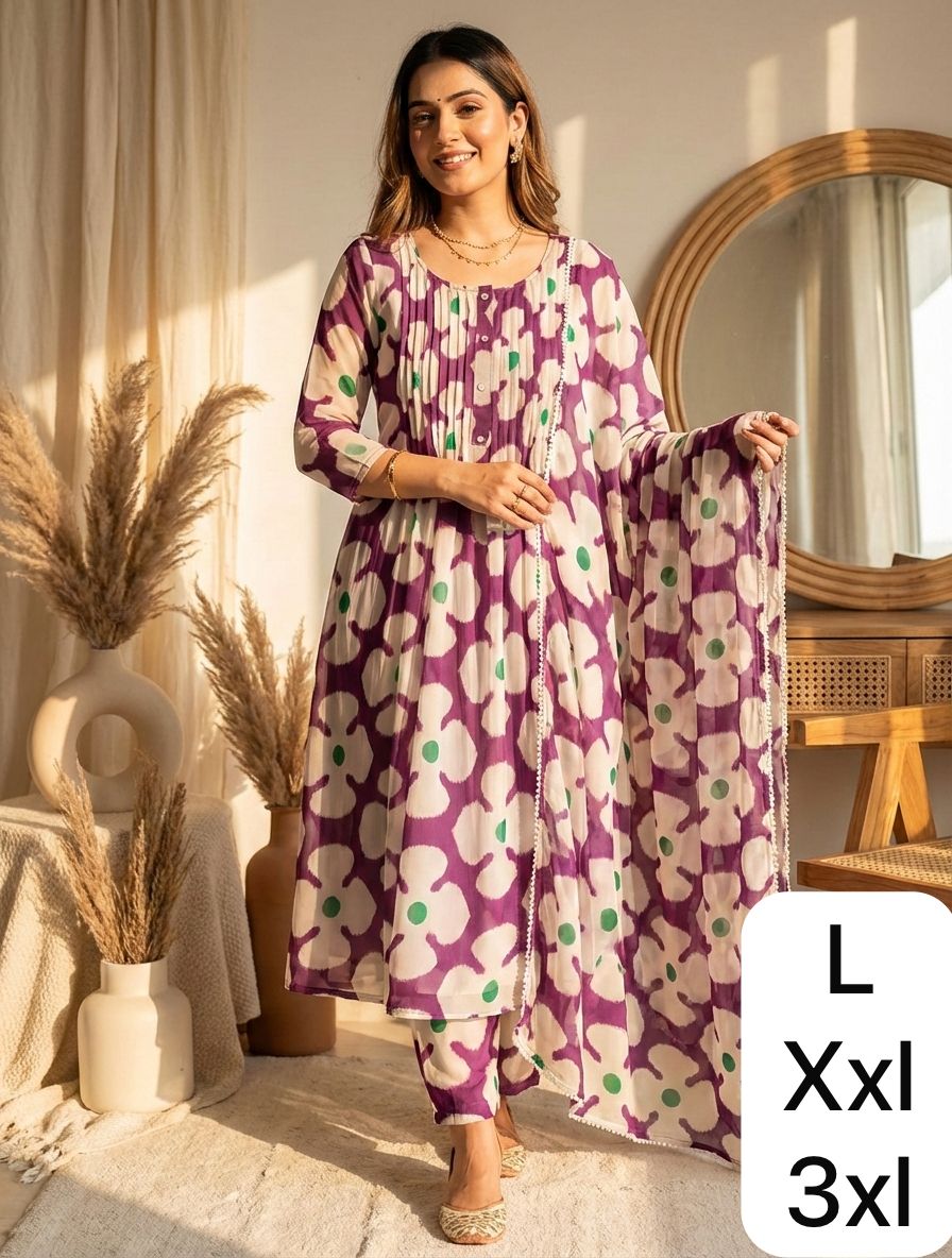 Anarkali Gown Dupatta with pent