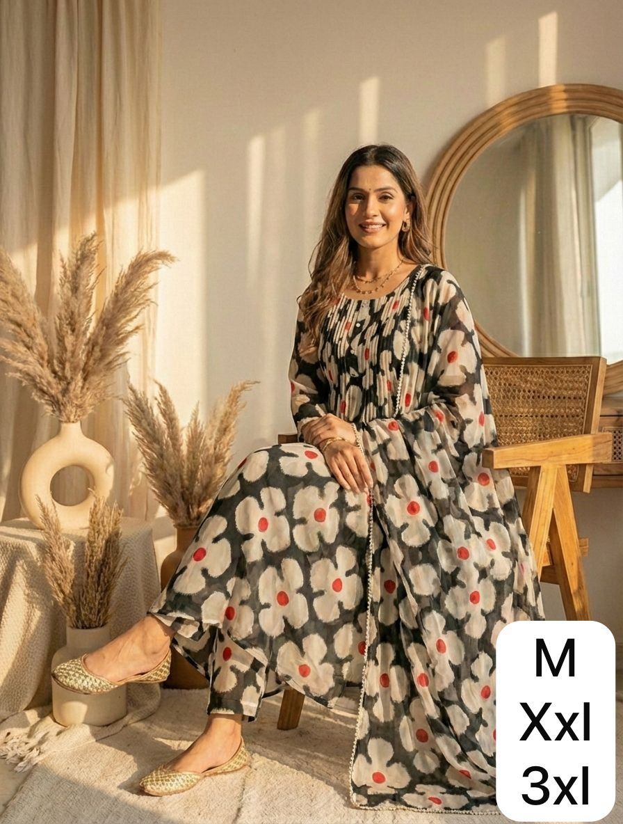 Anarkali Gown Dupatta with pent