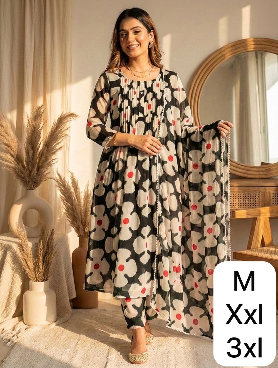 Anarkali Gown Dupatta with pent