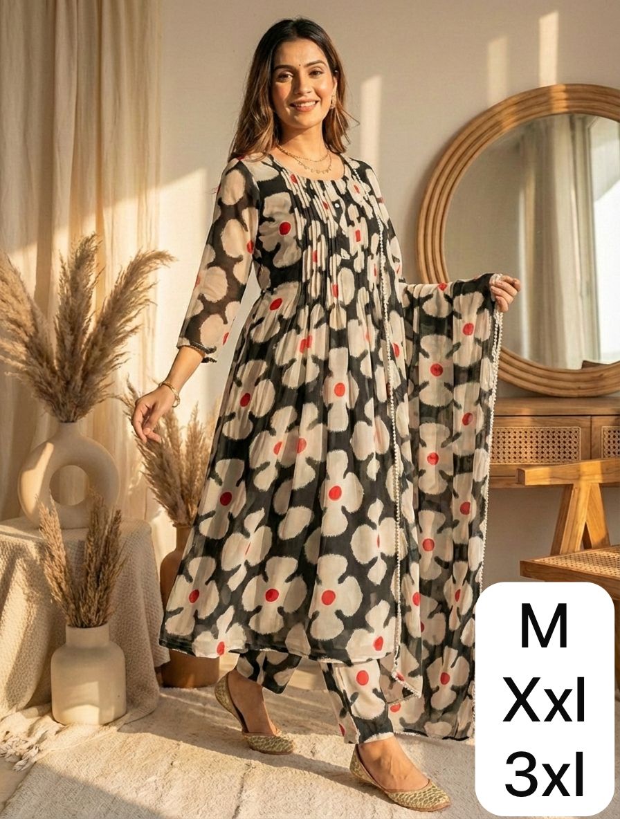 Anarkali Gown Dupatta with pent