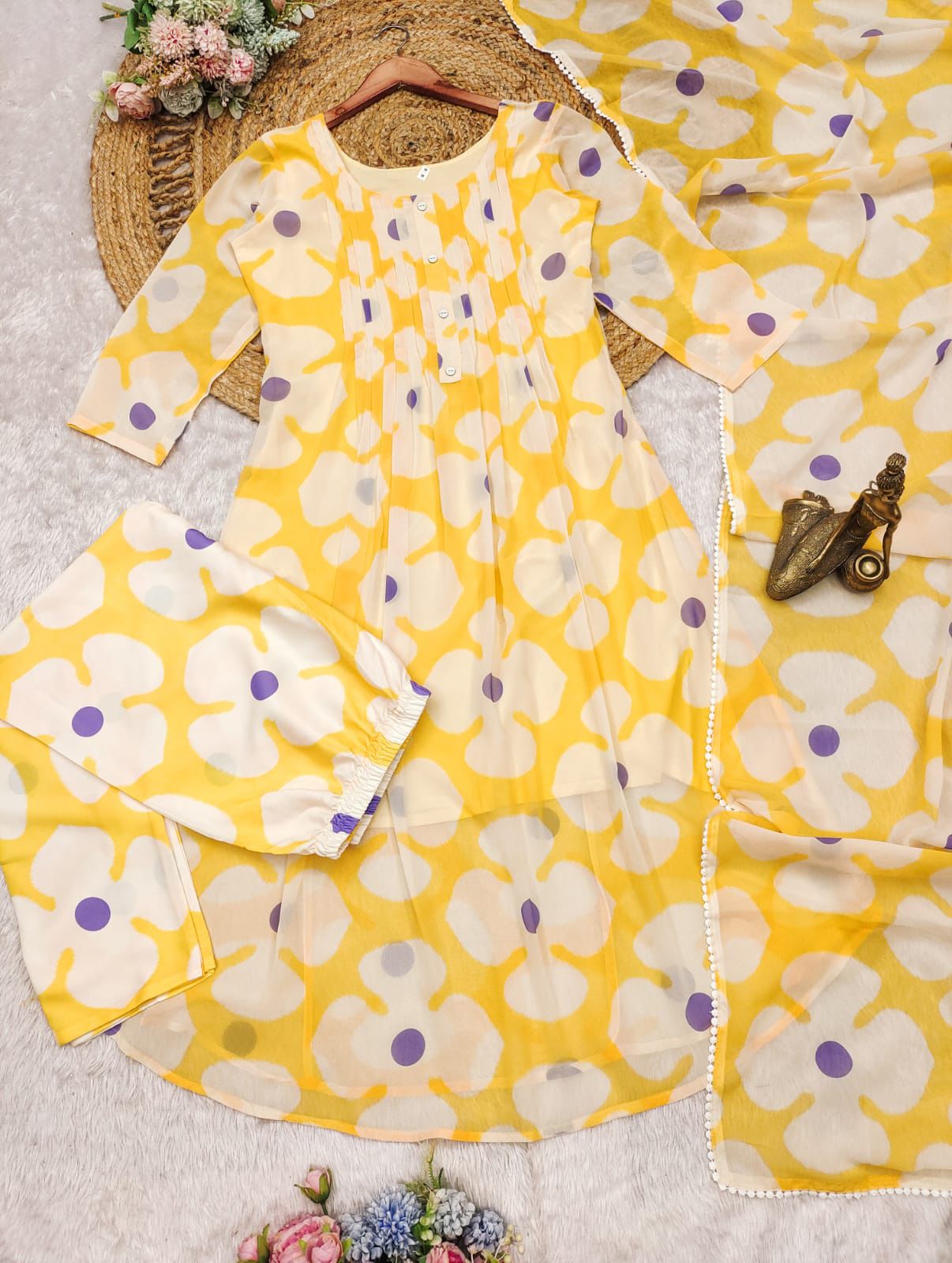 Anarkali Gown Dupatta with pent