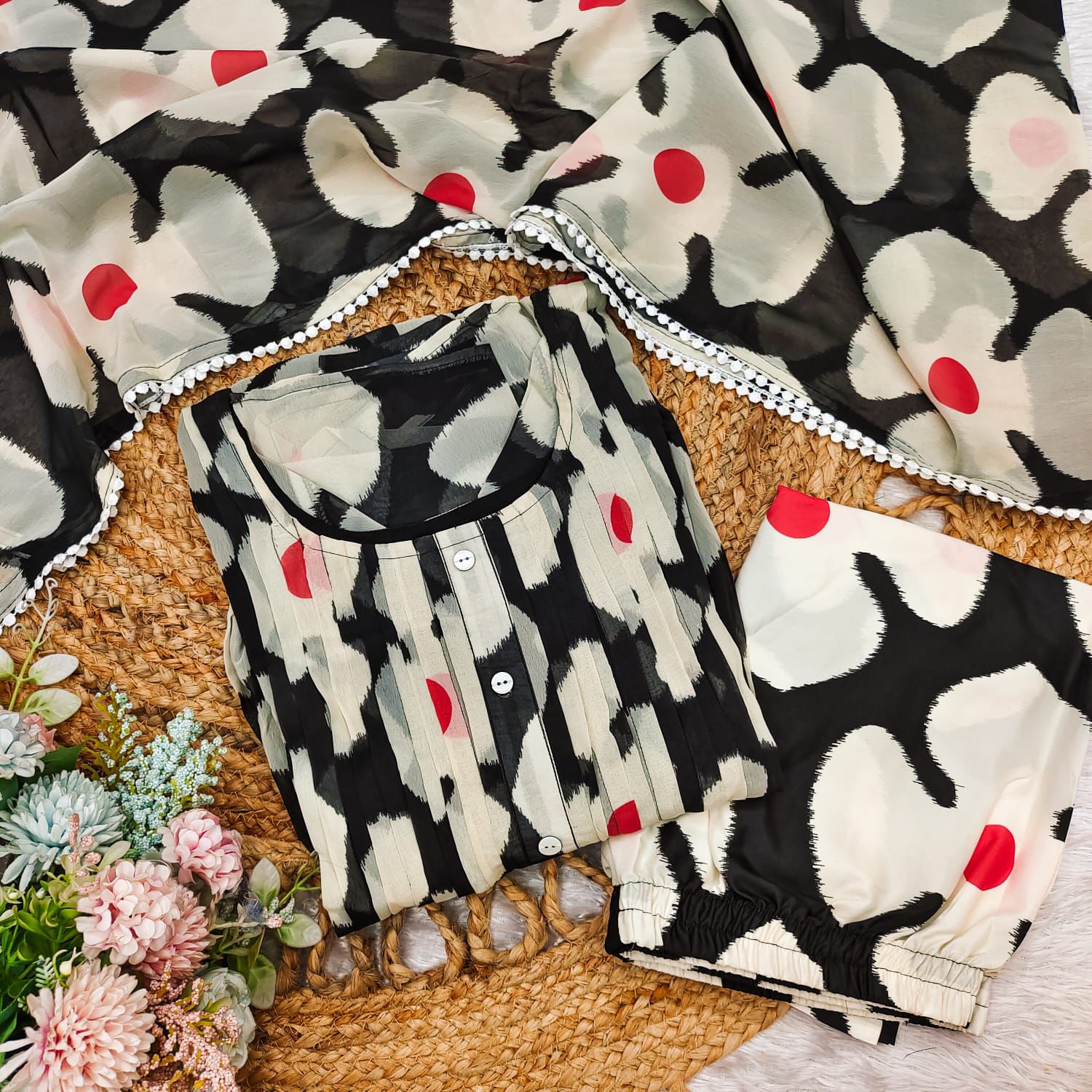 Anarkali Gown Dupatta with pent