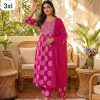 Magenta Beutiful Duppta Full 3 Piece Set