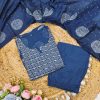 Nevy Blue Beutiful Duppta Full 3 Piece Set
