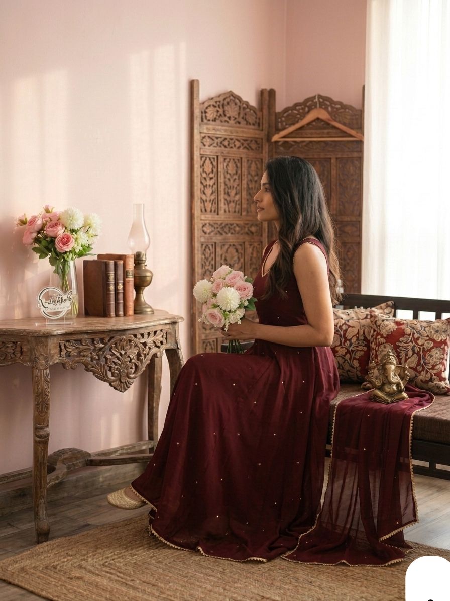 Anarkali  Gown With Dupatta