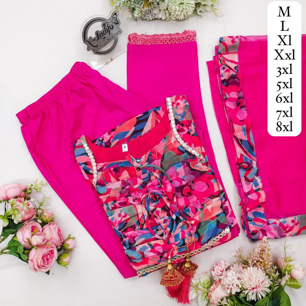 Multicoloured Anarkali with Girlish Sleek Stawl