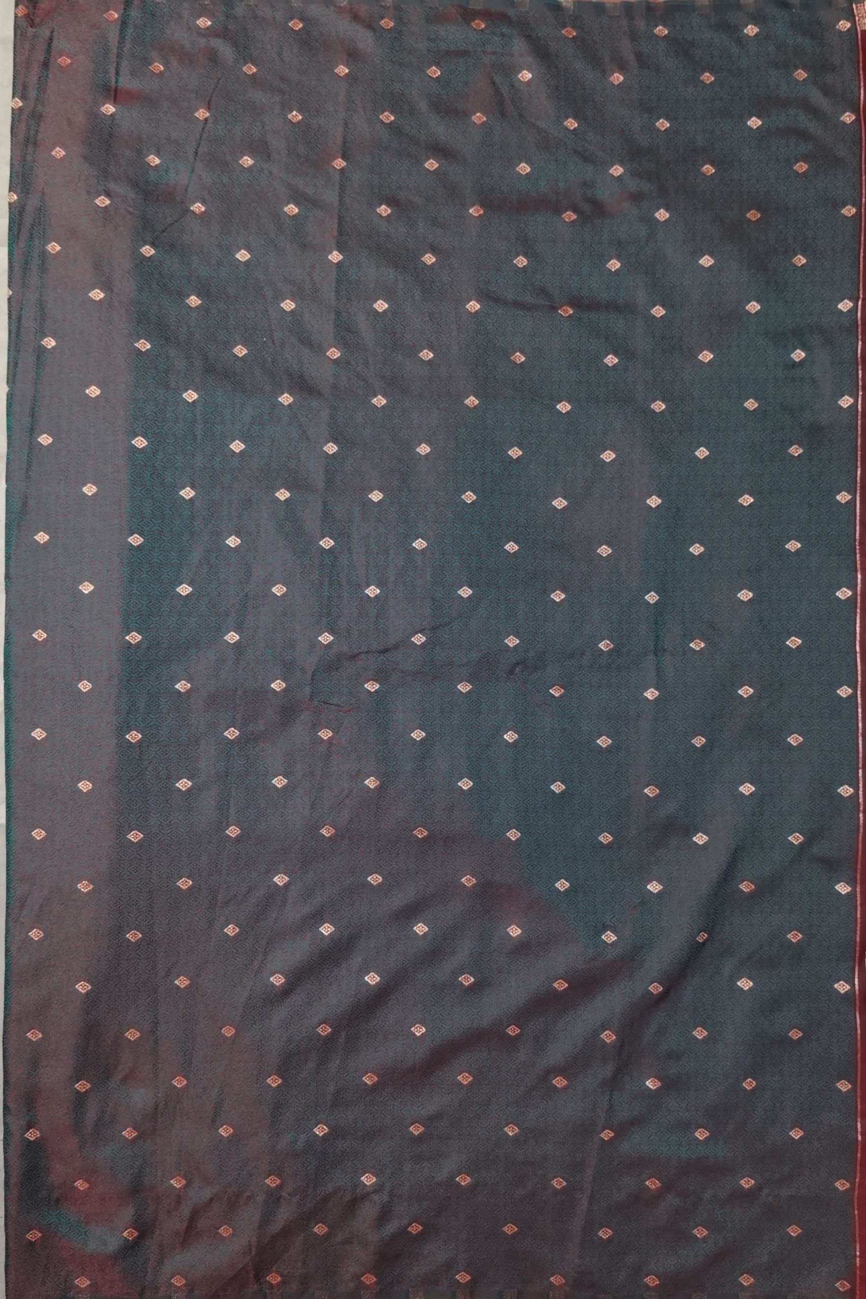 Rust Red Banarasi Silk Saree