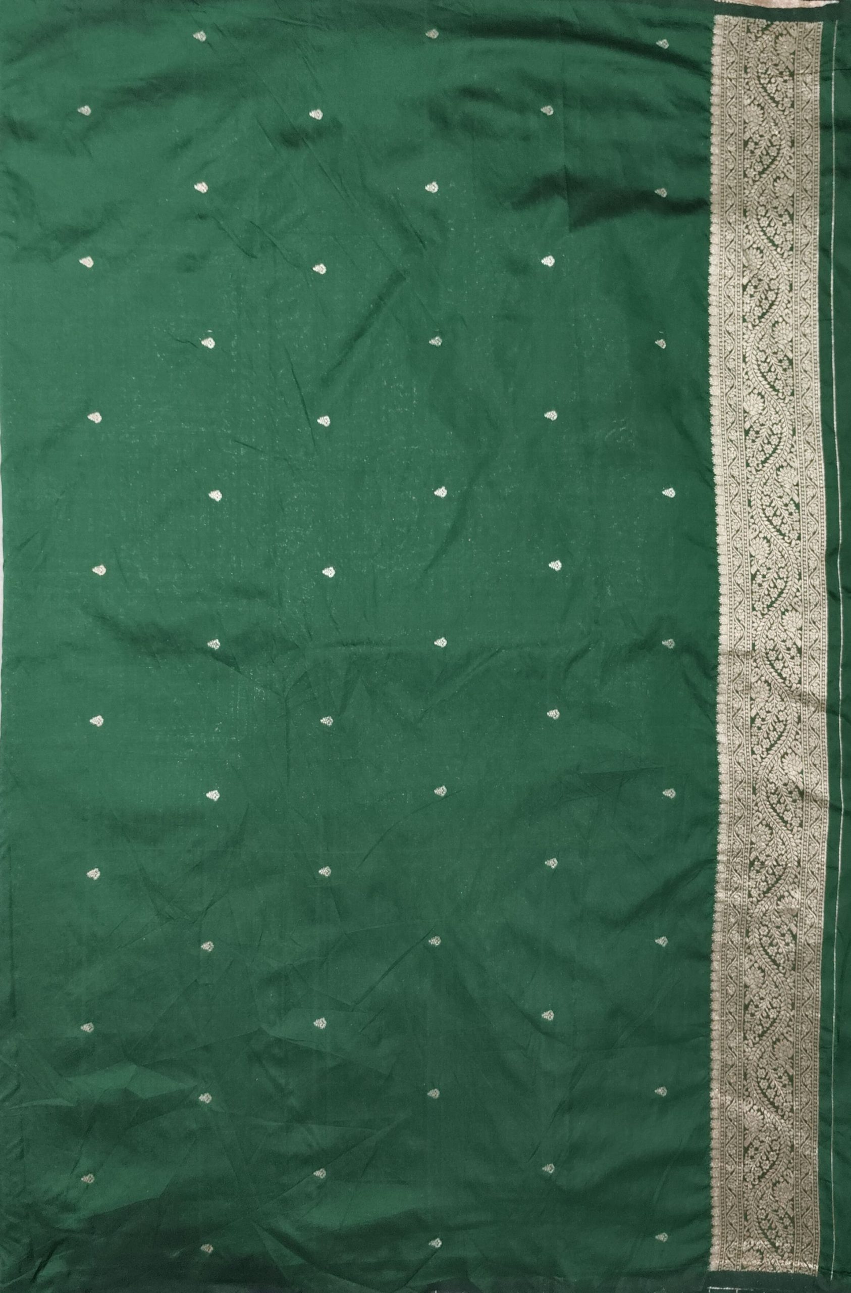 Emerald Green Banarasi Silk Saree
