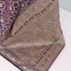 Dusty Purple Banarasi Silk Saree with Blue Border
