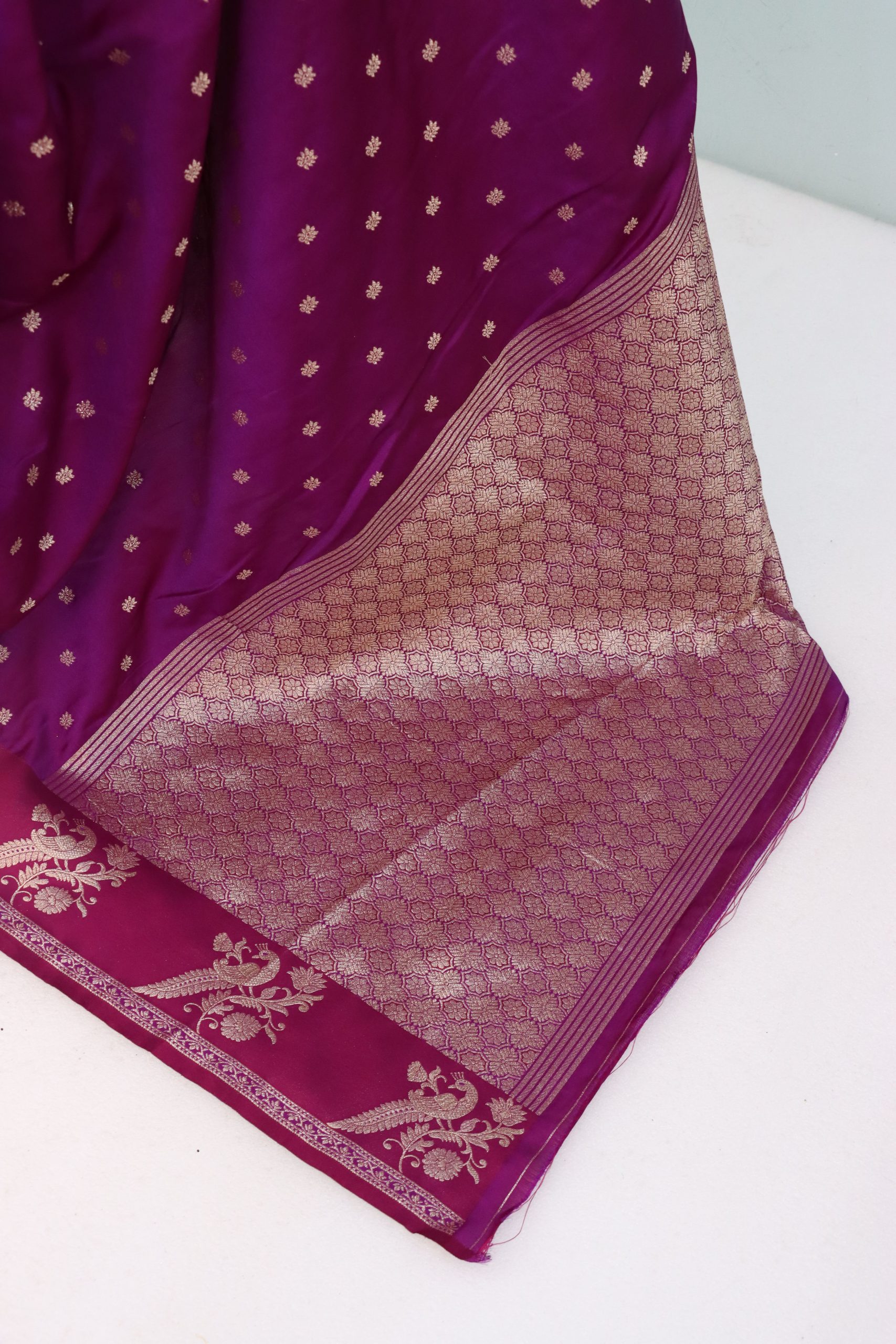 Magenta & Rani Pink Banarasi Silk Saree