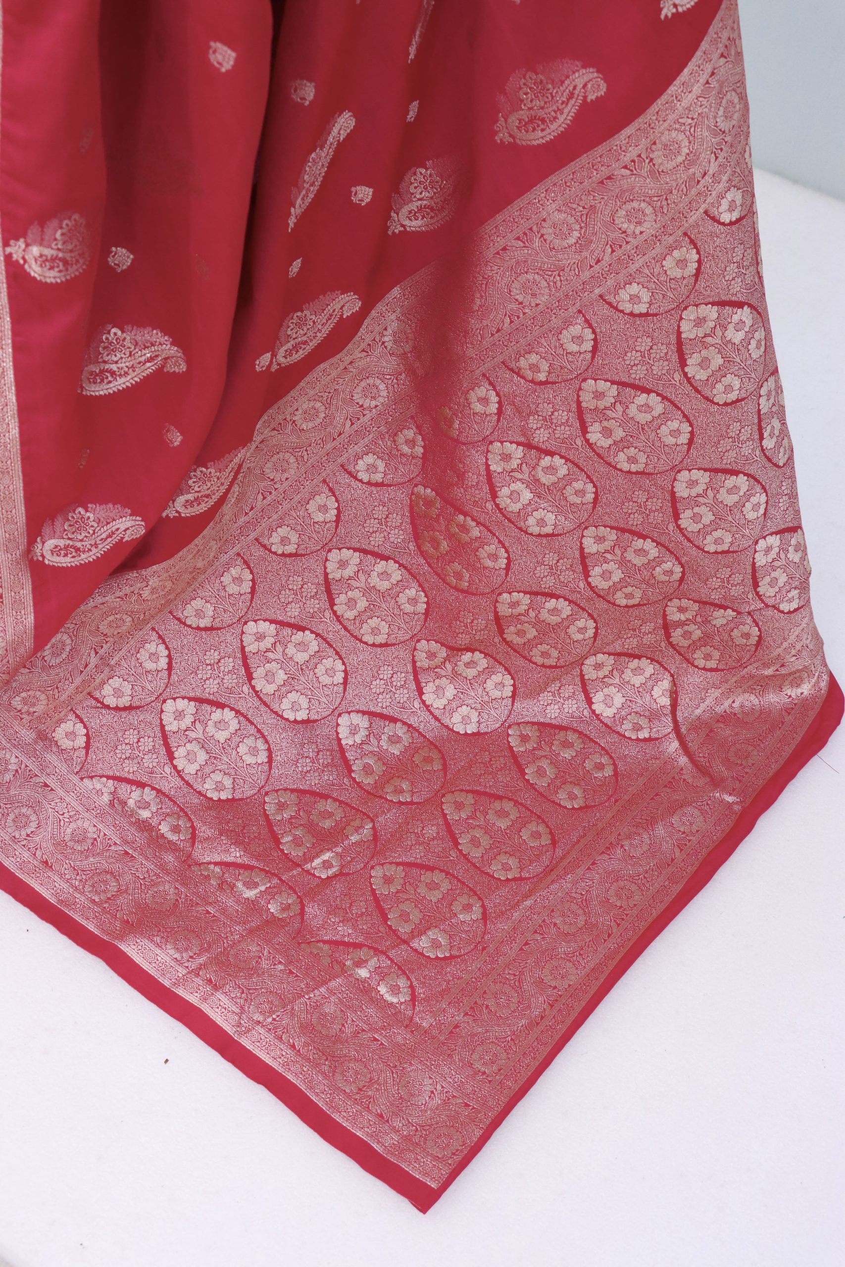 Rani Pink Banarasi Silk Saree