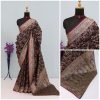 Wine Brown Banarasi Silk Saree